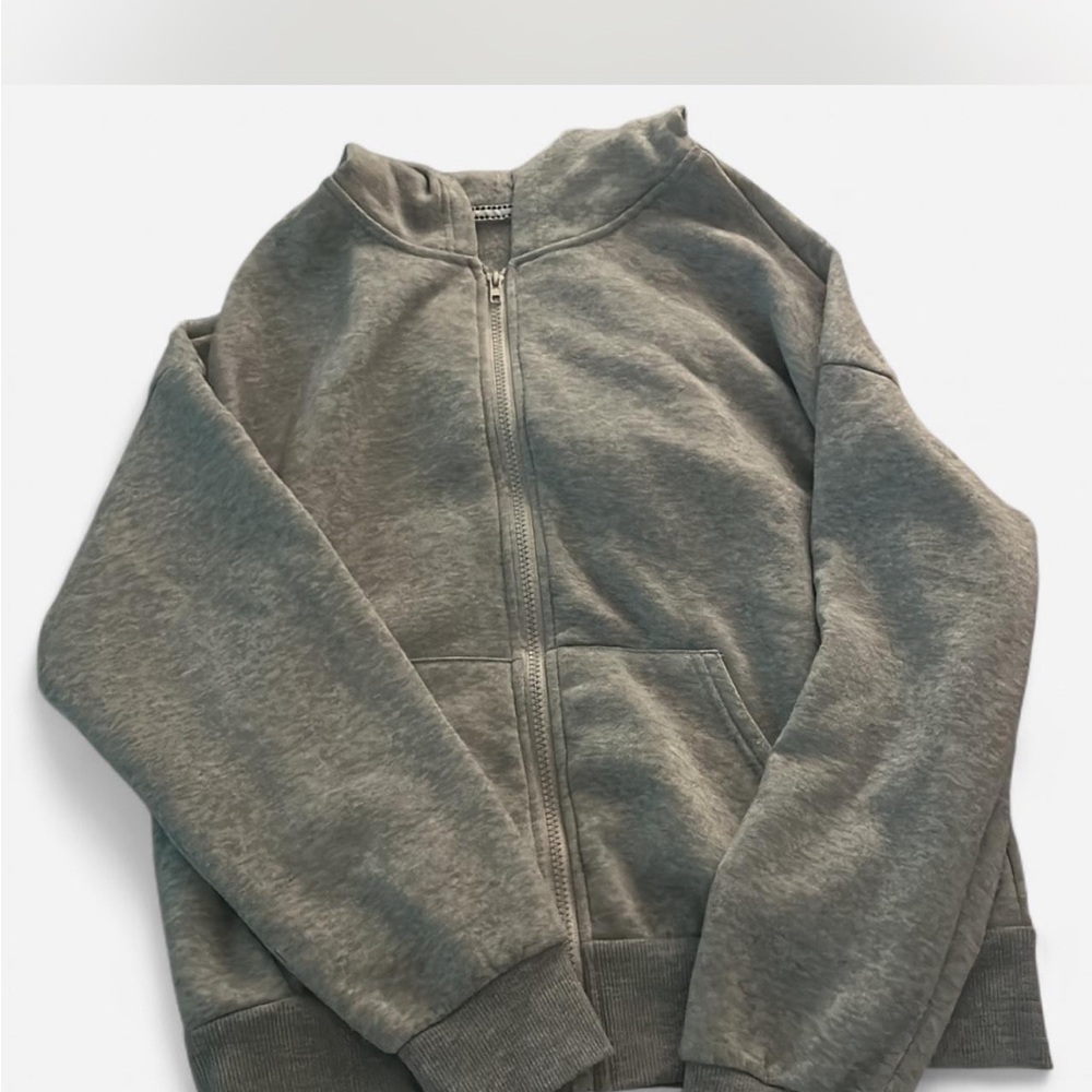 Gray Zip-Up Hoodie